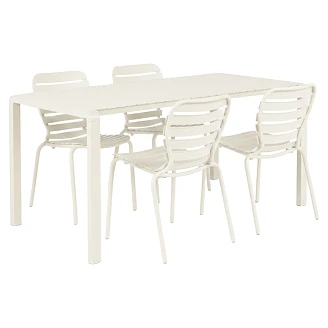 Zuiver Havemøbelsæt Vondel med Bord 214 cm & 4 Stole Hvid