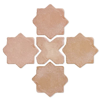 Alteret Håndlavet Klinker <strong>Antic Terracotta</strong>  Mat Stjerne 10 cm og Kors 10 cm