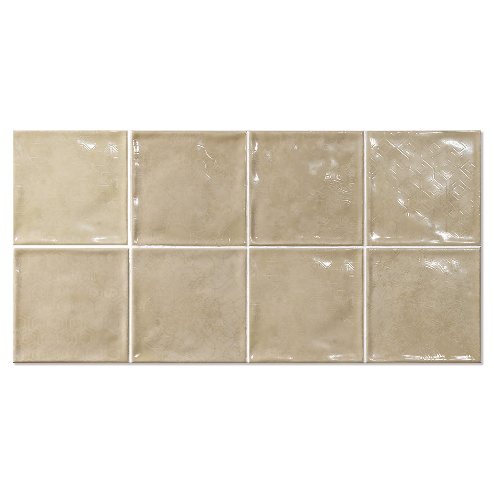 Vægflise Smycke Kashmir Blank-Relief 15x15 cm