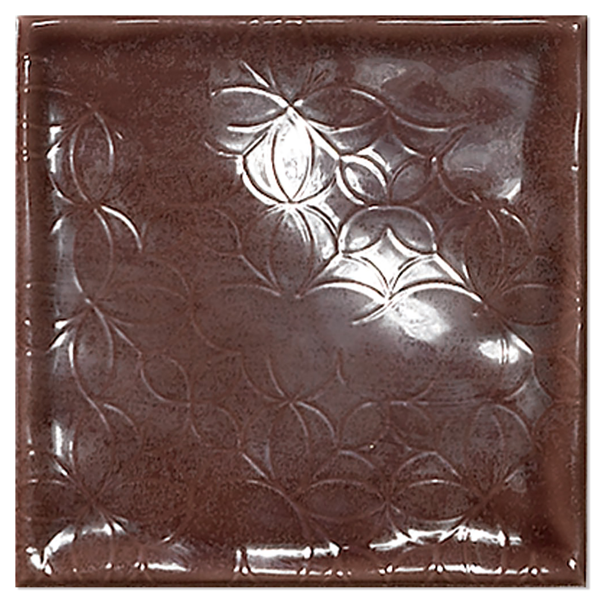Vægflise Smycke Mahogni Blank-Relief 15x15 cm
