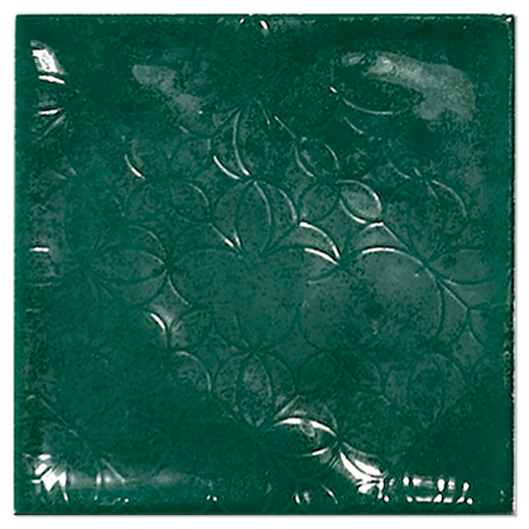 Vægflise Smycke Grøn Blank-Relief 15x15 cm