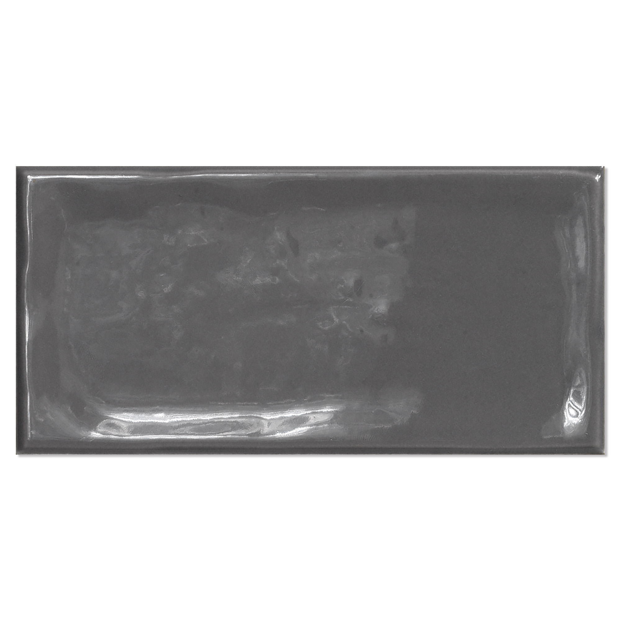 Vægflise Handform Jerngrå Blank-Relief 7.5x15 cm