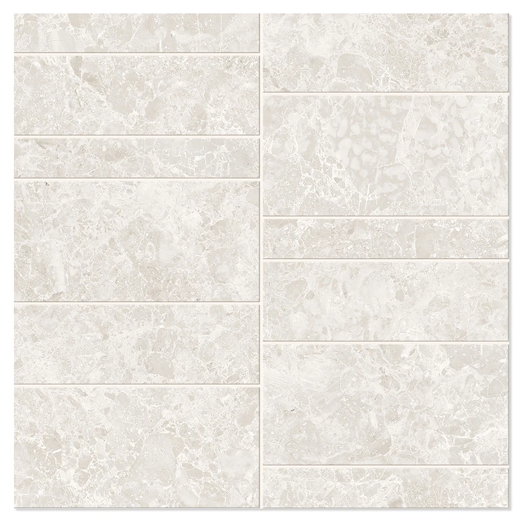 Unicomstarker Mosaik Klinker Blooming Stone Alabaster Hvid Mat 30x30 cm