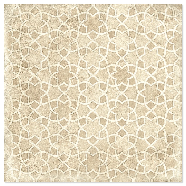 Unicomstarker Dekor Klinker Chateaux Elfenben Mat 20x20 cm