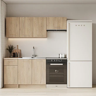 Køkken Porto Cremona Eg 180 cm med Bordplade