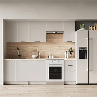 Køkken Lovisa Kashmir/Sonoma Eg 240 cm med Bordplade