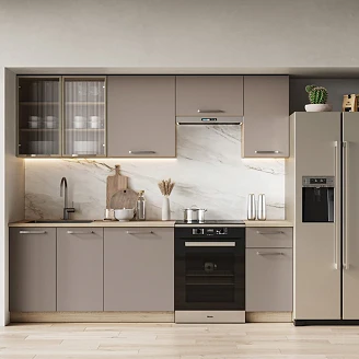 Køkken <strong>Fredrika</strong>  Cremona Eg/Beige 240 cm med Bordplade
