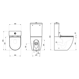 Ravak Toilet Optima Hvid Blank