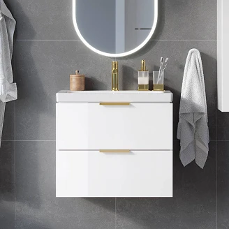 Underskab Blanche Hvid Blank 65 cm med Håndvask