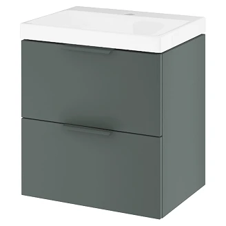 Underskab Blanche Salviegrøn Mat 50 cm med Håndvask
