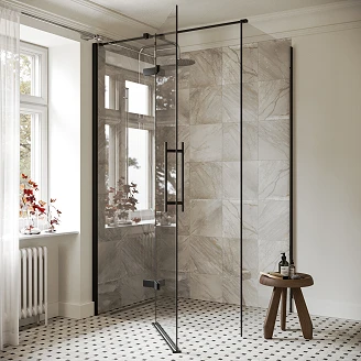 Ravak Brusehjørne Cool! 120 + 90 cm Sort Mat
