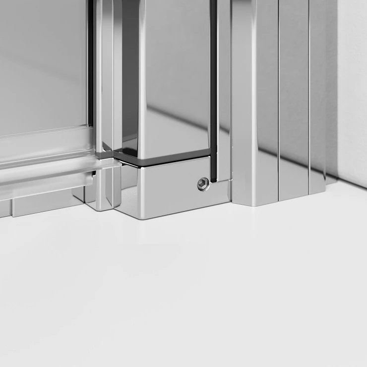 Radaway Brusehjørne Nes Svingbar 1 Dør 100x100 cm Blank Krom Højre