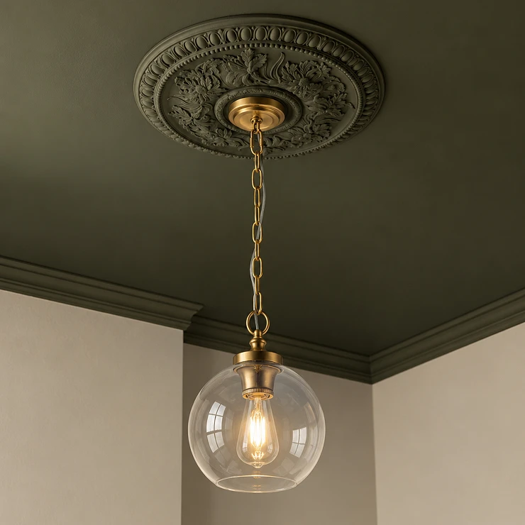 Feiss Hængende Lampe Tabby Messing