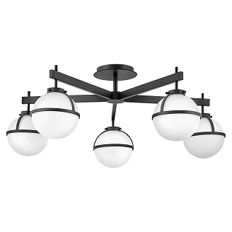 Hinkley Loftlampe Opalglas Hollis Sort
