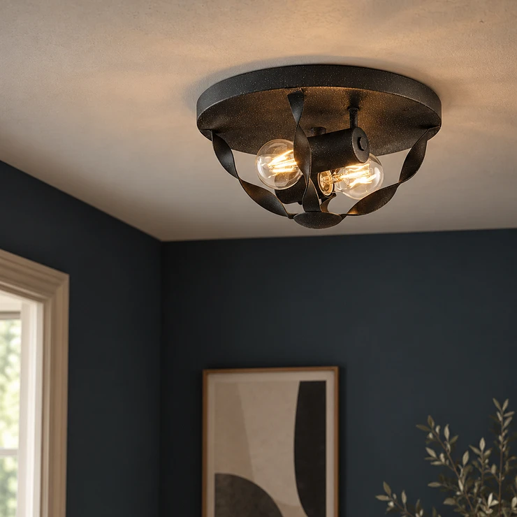 Quoizel Loftlampe Duo Bradbury Grå Ask