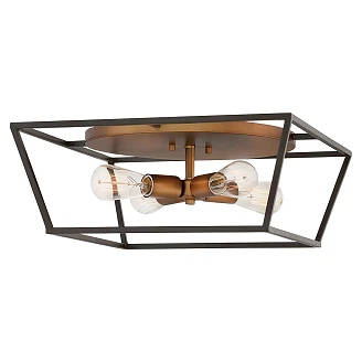 Hinkley Loftlampe Quadra Fulton Bronze och Messing