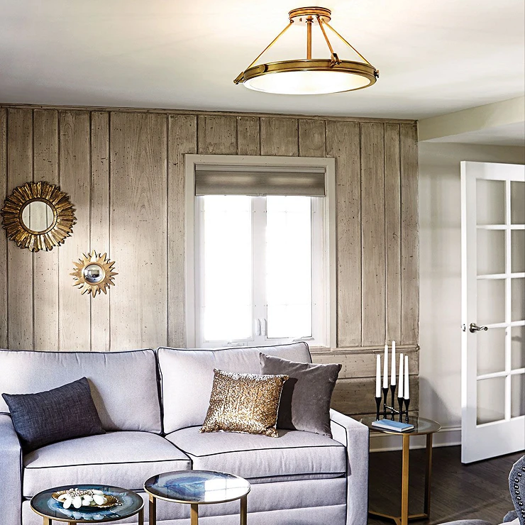 Hinkley Loftlampe Quadra Collier Heritage-Messing
