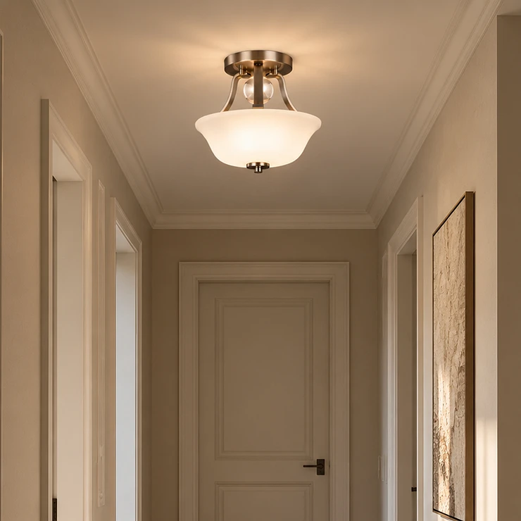 Feiss Loftlampe Duo Evington Satin Nikkel