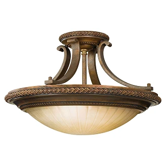 Feiss Loftlampe Duo Kelham Hall Firenze Guld, Britisk Bronze