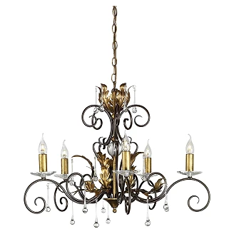 Elstead Hængende Lampe Penta Amarilli Bronze med Guldpatina