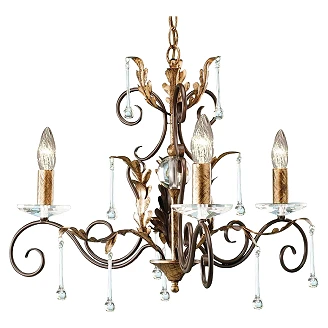 Elstead Hængende Lampe Trio Amarilli Bronze med Guldpatina