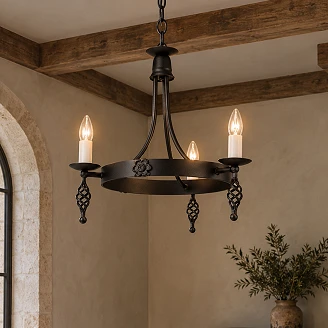 Elstead Hængende Lampe Trio Belfry Sort