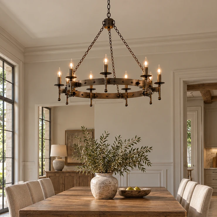Elstead Hængende Lampe Dodeca Cromwell Beta Gammel Bronze