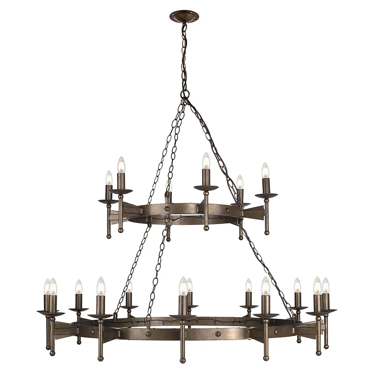 Elstead Hængende Lampe Octadeca Cromwell Beta Gammel Bronze