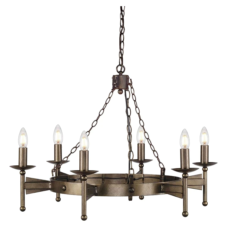 Elstead Hængende Lampe Hexa Cromwell Beta Gammel Bronze