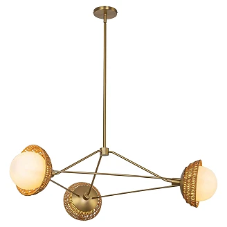 Alora Mood Hængende Lampe Trio Perth Børstet Guld