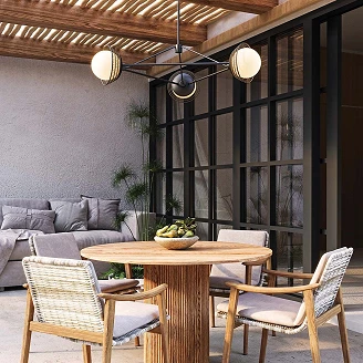 Alora Mood Hængende Lampe Trio Perth Mat Sort