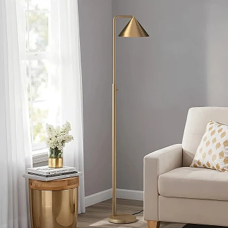 Alora Mood Gulvlampe Remyck Børstet Guld