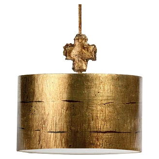 Flambeau Hængende Lampe Fragment Ældet Guld