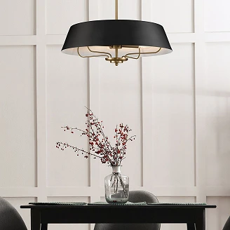 Kichler Hængende Lampe Quadra Luella Sort, Messing