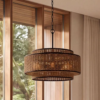 Quoizel Hængende Lampe Penta Teton Mat Sort