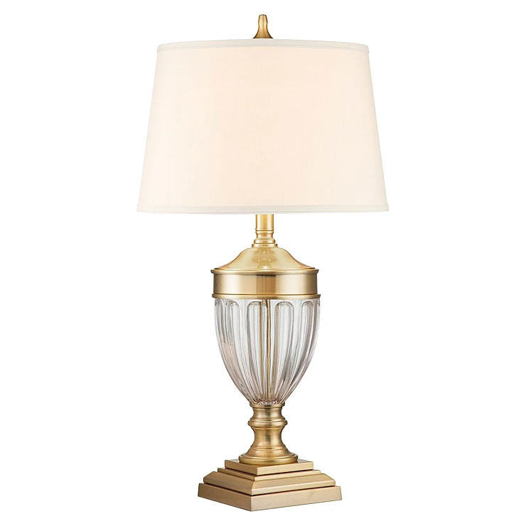Quoizel Bordlampe Dennison Børstet Messing
