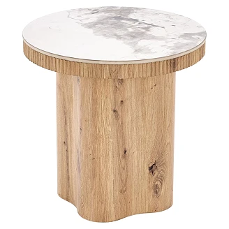 Sofabord Nelvo S Hvid Marmor, Natur