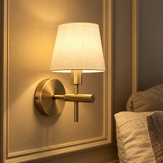Væglampe Bellhop Guld Mat