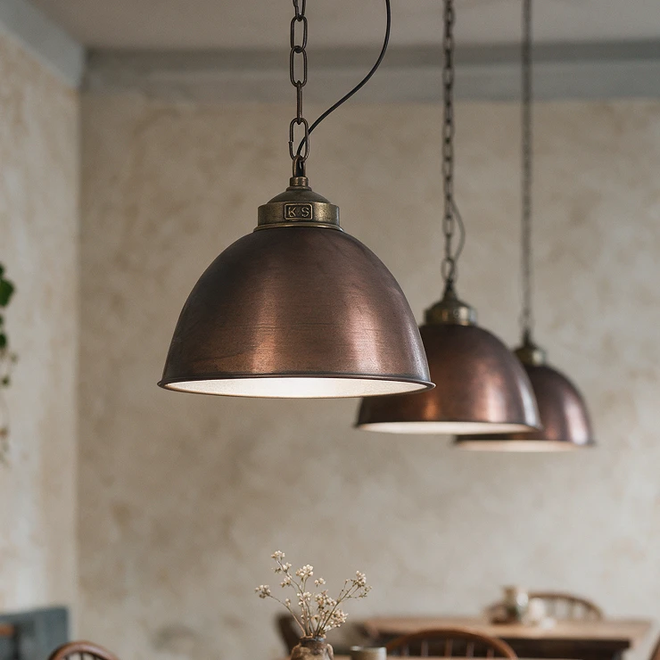 KS Verlichting Pendel II Loft Bronze, Kobber Ø33 cm