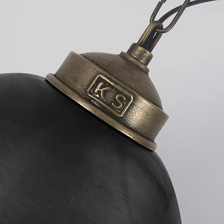 KS Verlichting Pendel II Loft Bronze, Antracit Ø33 cm