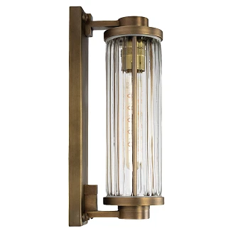 KS Verlichting Væglampe Porter Antik Messing