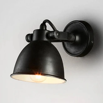 KS Verlichting Væglampe Drejelig Maxim Sort Ø19 cm