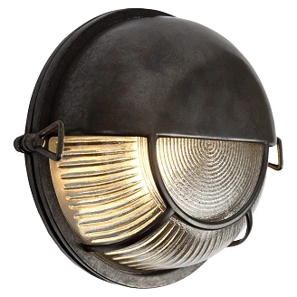 KS Verlichting Væglampe Portimao Sort, Bronze