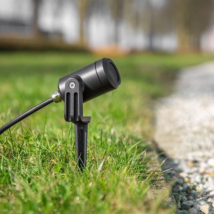 KS Verlichting Udendørsspot med Jordspyd Tuinspot Sort