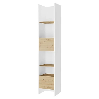 Lenart Bogreol Bed Concept Hvid, Artisan Eg 44x218 cm