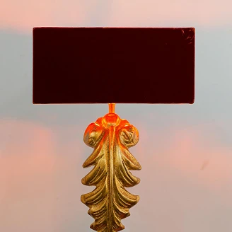 Bordslampa Zafren Röd, Guld