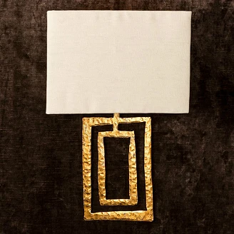 Vägglampa Aldren Beige, Guld