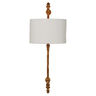 Vägglampa Tervik Vit, Guld