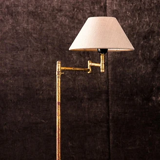 Golvlampa Idris Guld, Beige Ø23 cm