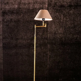 Golvlampa Idris Guld, Beige Ø15 cm